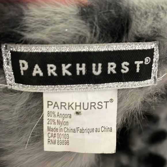 Parkhurst Cheetah Print 80% Angora Hat Beret OSFM - Picture 5 of 5